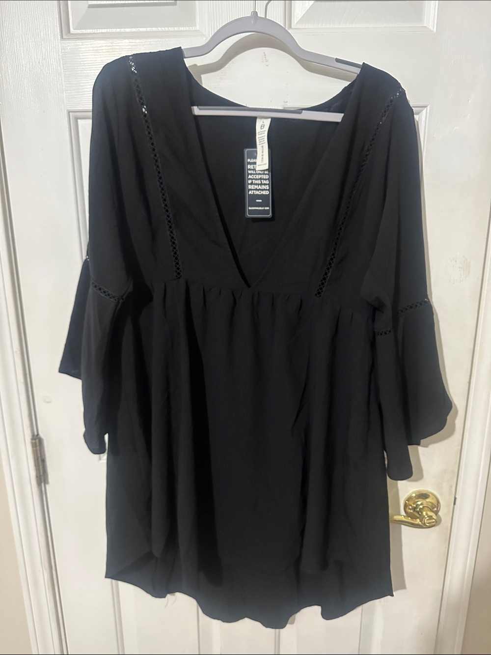 NWT Black V-Neck Coverup